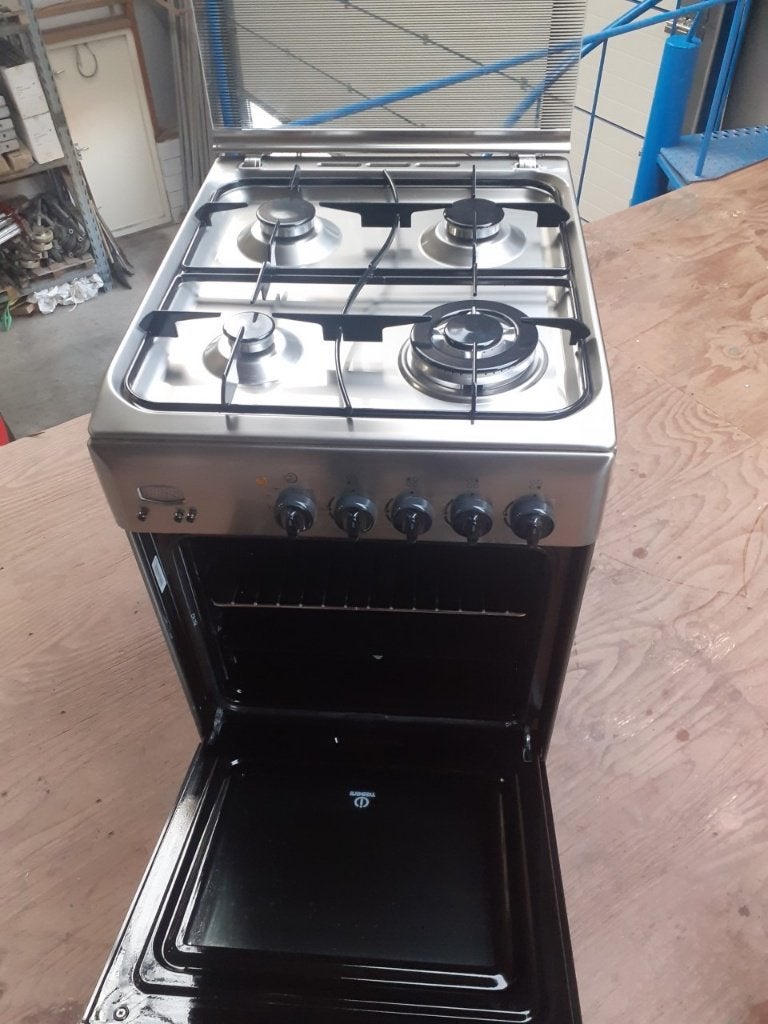 indesit gasfornuis, Ophalen, Overige kleuren, 50 tot 100 cm, Zo goed als nieuw