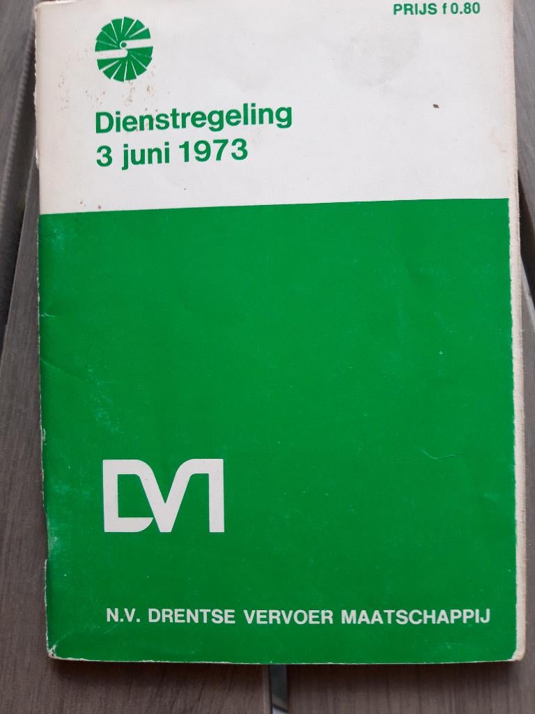 DVM dienstregeling 3 juni 1973, Ophalen of Verzenden, Zo goed als nieuw, Bus of Metro, Boek of Tijdschrift