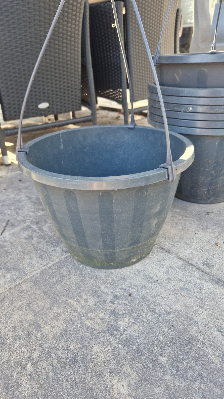 8x hanging basket met waterresevoir, Ophalen, Kunststof, Gebruikt, Minder dan 30 cm