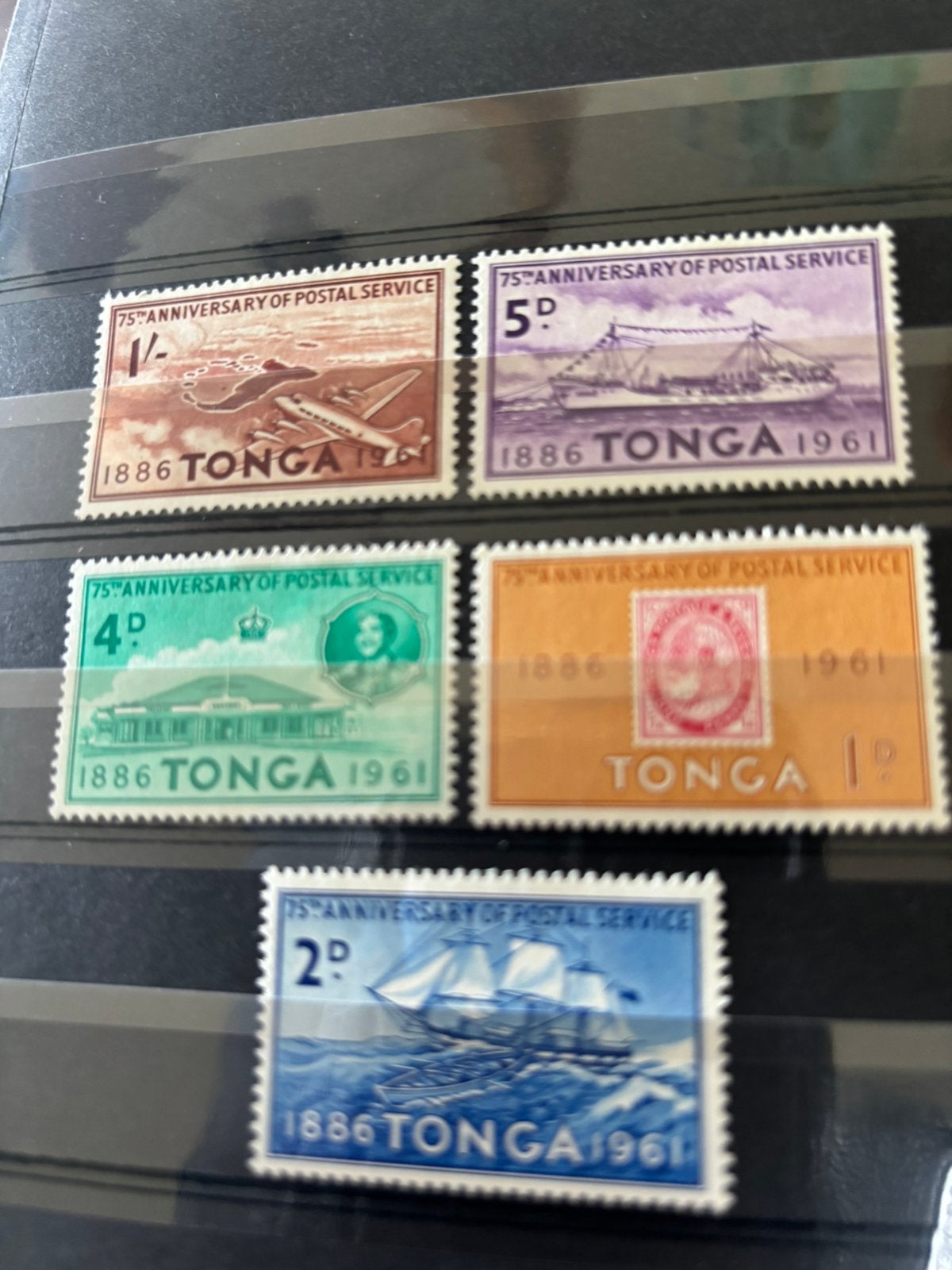 Vliegtuig, Tonga 1961, Verzenden, Postfris, Vliegtuigen