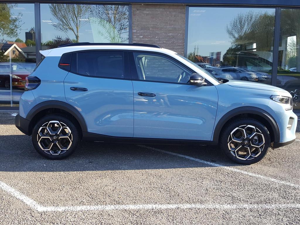 CITROEN E-C3 EV 44kWh 113pk Max 3-fase Apple Carplay & Andro, 12 maanden, Gebruikt, Blauw, Leder en Stof