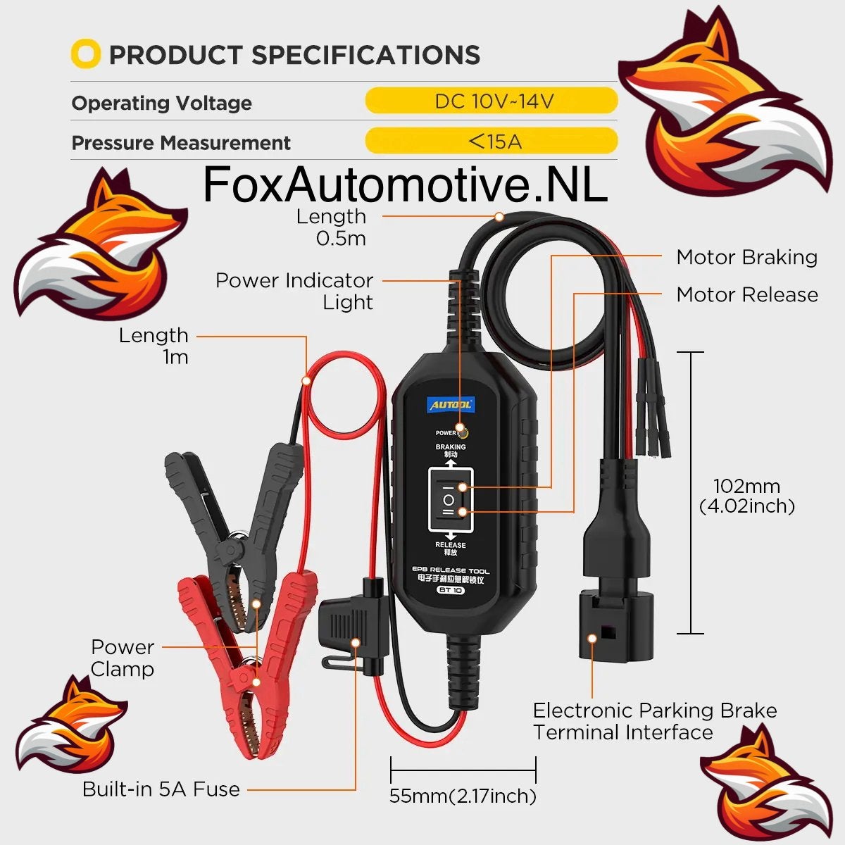AUTOOL BT10 EPB Release Tool parkeerrem tool, Ophalen of Verzenden