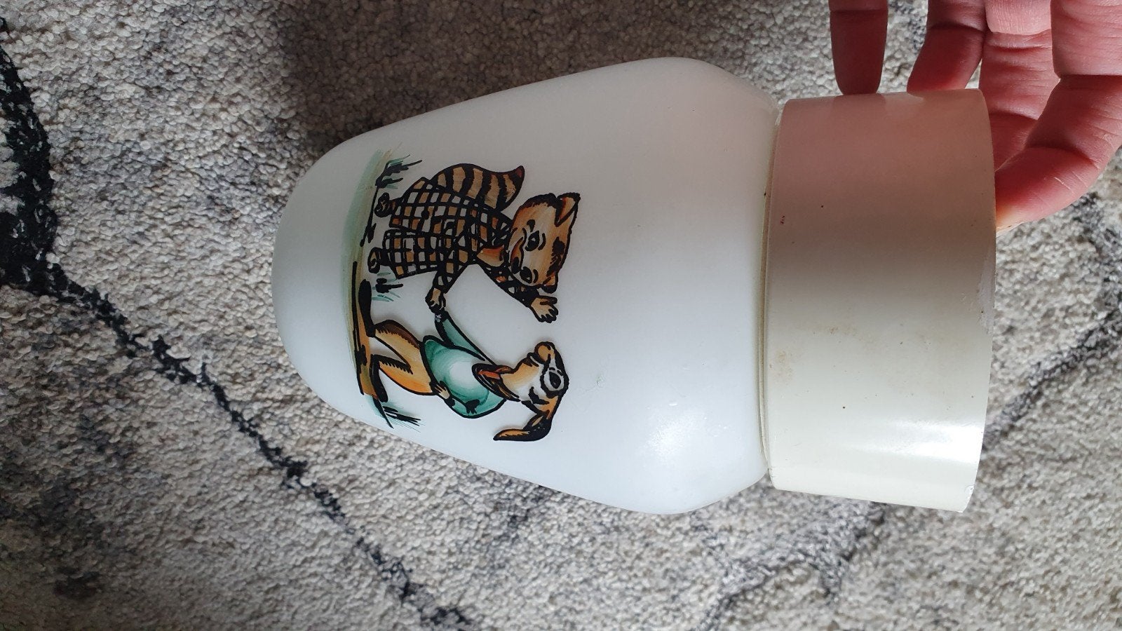 2 Vintage Kinderlampen - Wit Bakeliet, Ophalen of Verzenden