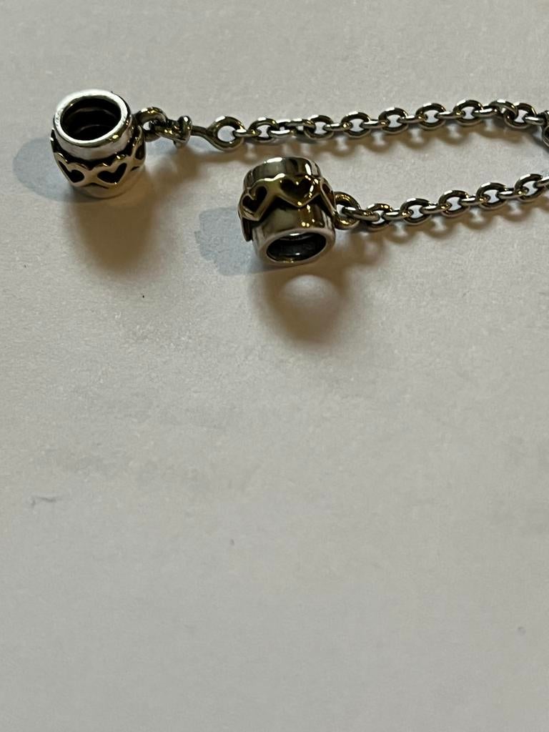 Pandora veiligheids bedel met goud., Ophalen of Verzenden, Zo goed als nieuw, Goud, Pandora