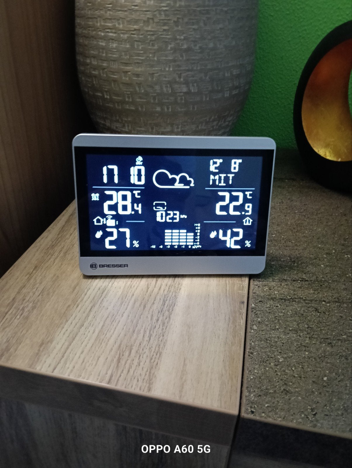 Bresser Weerstation met Binnen- en Buitentemperatuur, Audio, Tv en Foto, Weerstations en Barometers, Ophalen, Nieuw, Weerstation