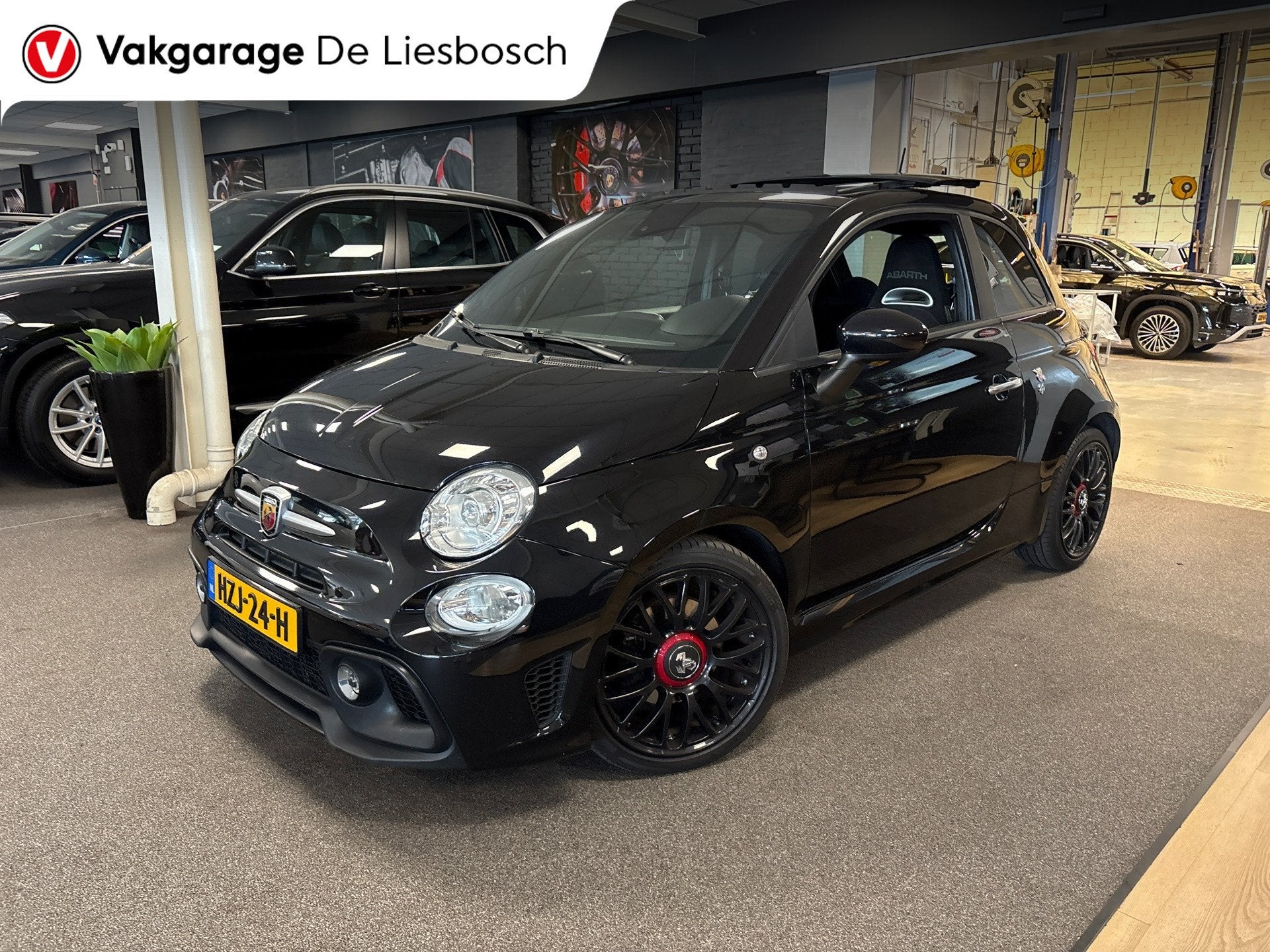 Fiat ABARTH 500 05M/595/pano/navi groot/apple/xenon/magneti, Auto's, Gebruikt, 4 cilinders, 400 kg, Zwart