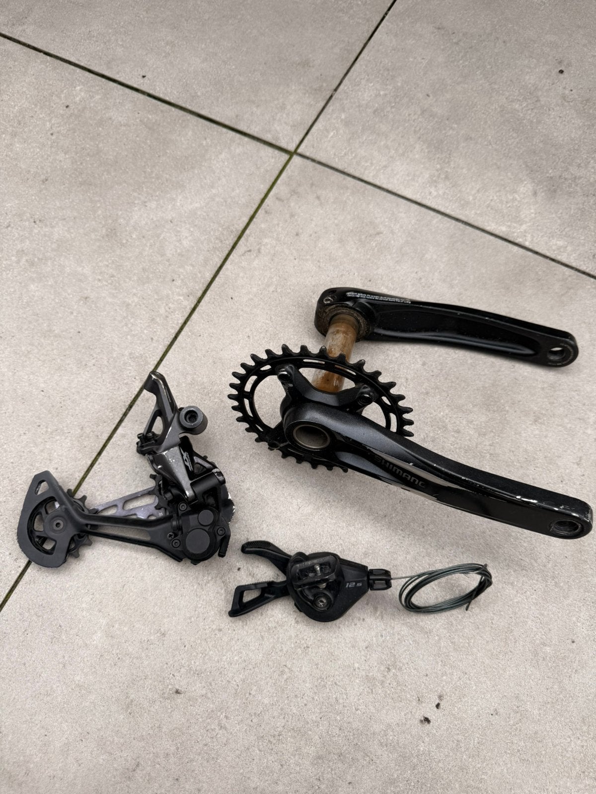 Shimano deore / xt 12 speed groepset mountainbike mtb onder., Fietsen en Brommers, Fietsonderdelen, Ophalen of Verzenden, Zo goed als nieuw