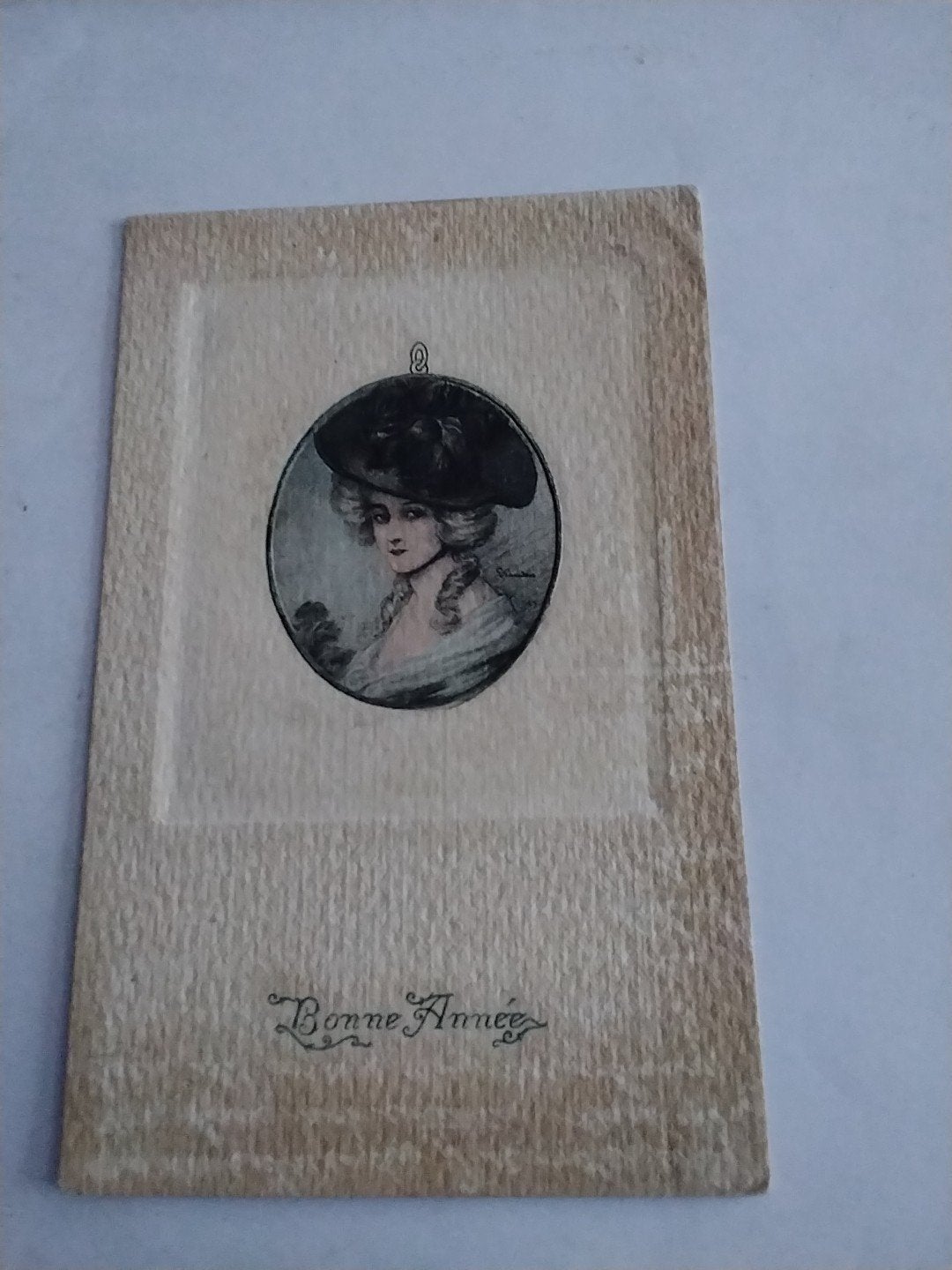 Antieke Franse Nieuwjaarskaart met postzegel (1900-1920), Ophalen of Verzenden, Voor 1920, Gelopen