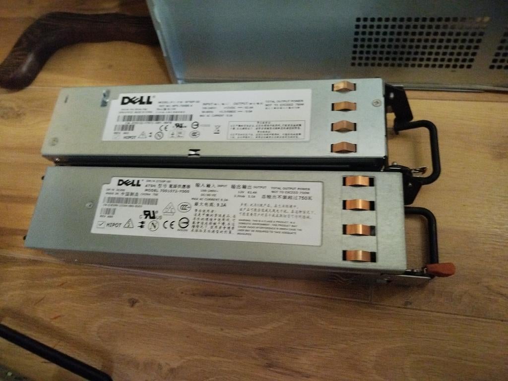 Dell 750W Server Voeding (2 stuks), Computers en Software, Interne voedingen, Ophalen of Verzenden, Gebruikt