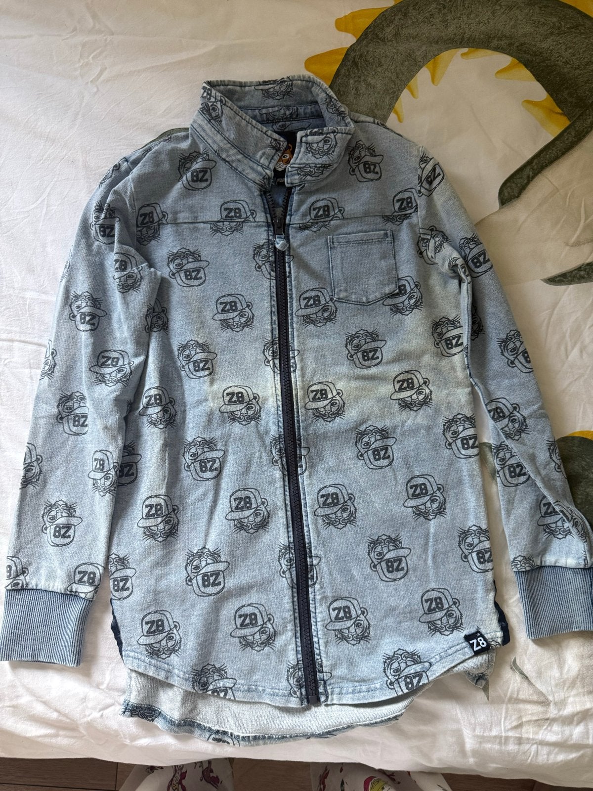 Z8 spijkerblouse met print voor jongens 140/146, Ophalen of Verzenden, Zo goed als nieuw, Jongen