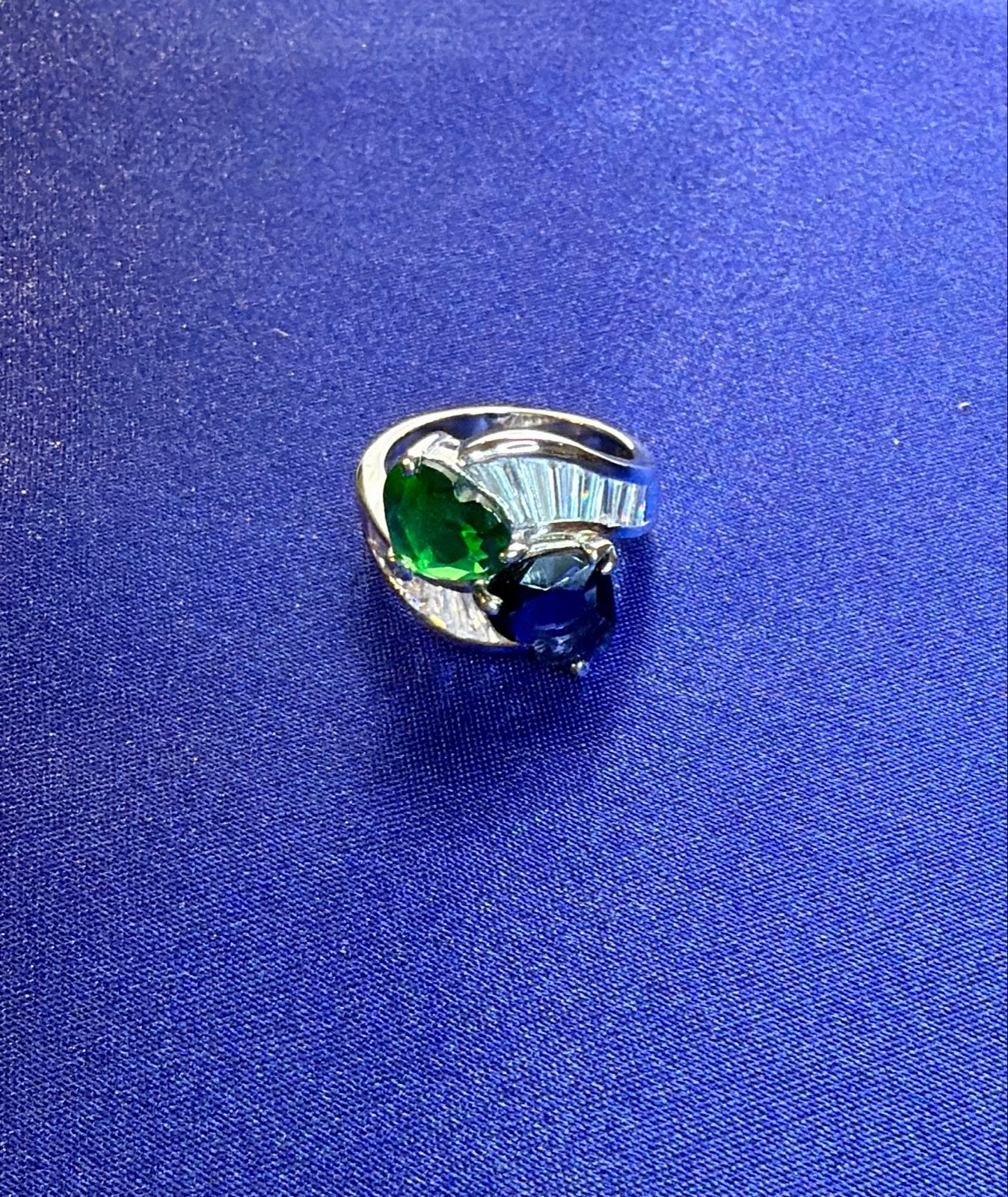 Elegante Toi et Moi bypass-ring van 925 zilver, maat 18/57, Ophalen of Verzenden, Zo goed als nieuw, 17 tot 18, Met edelsteen