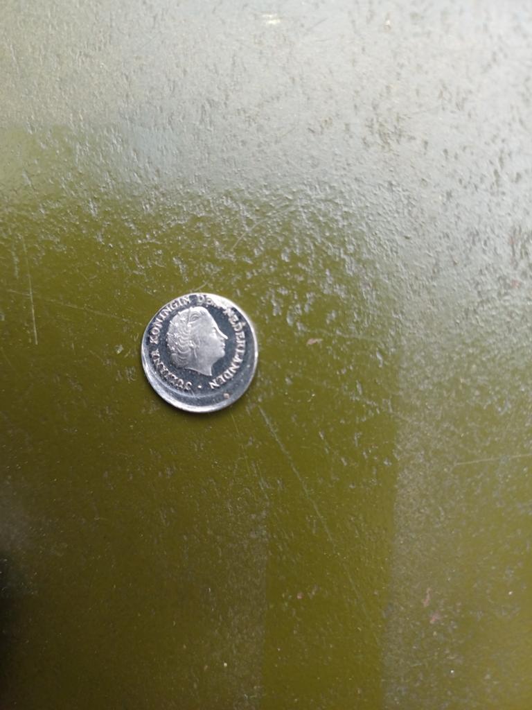 Zeldzame misslag dubbeltje 1980 Juliana, Ophalen of Verzenden, Koningin Juliana, 10 cent, Losse munt