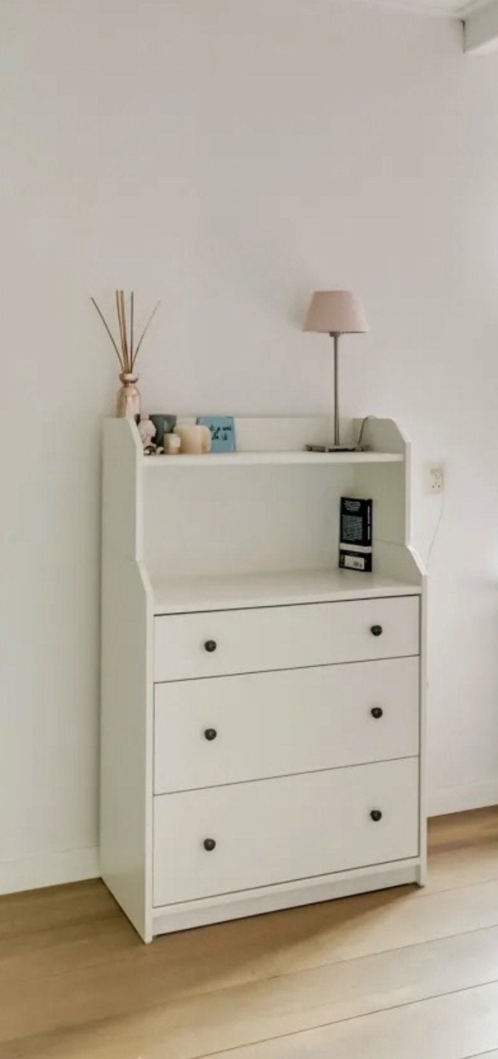 IKEA kast met 3 lades en opbergplank, Huis en Inrichting, Ophalen, 100 tot 150 cm, 50 tot 100 cm, Zo goed als nieuw