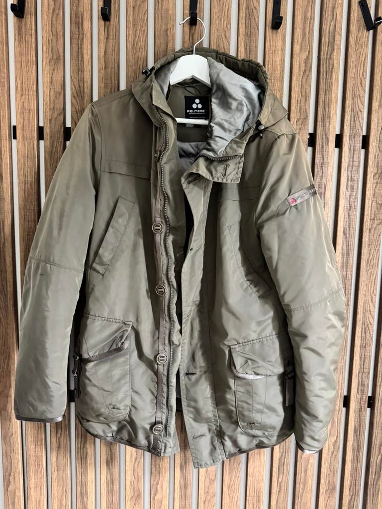 Peuterey winterjas heren XXL groen / kaki met capuchon, Kleding | Heren, Jassen | Winter, Ophalen of Verzenden, Zo goed als nieuw