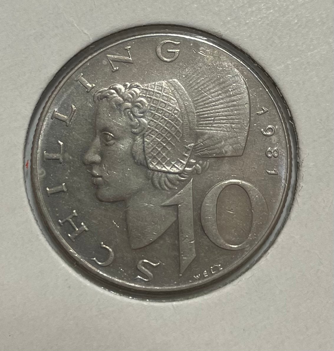 10 schilling Oostenrijk 1981, Ophalen of Verzenden