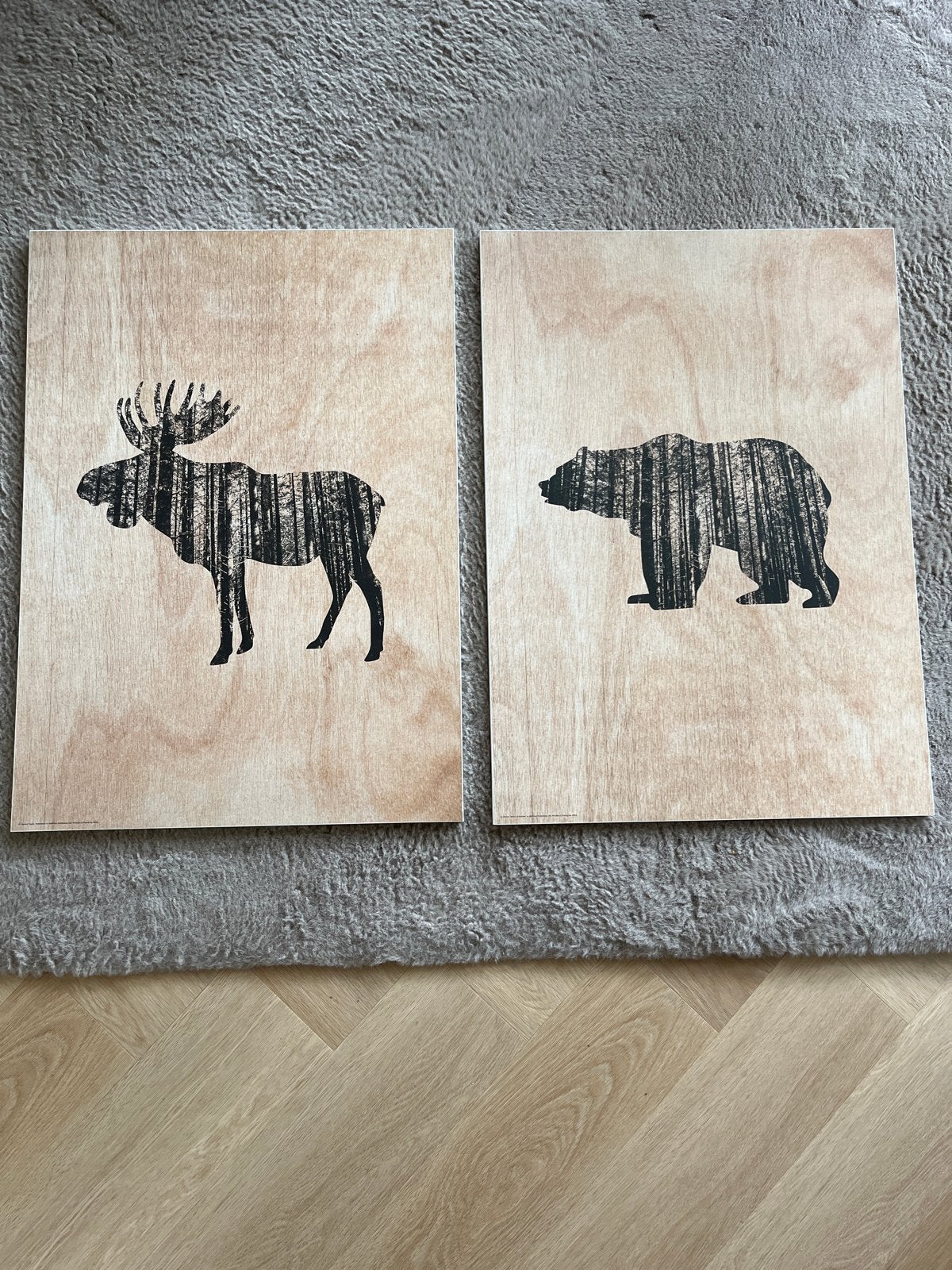 IKEA LOKABRUNN Elch en Beer Houten Wanddecoratie, Ophalen, 50 – 75, Minder dan 50 cm, Oorspronkelijke maker