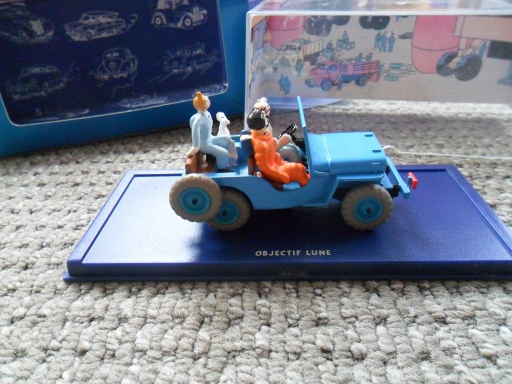 Kuifje: modelauto La Jeep + De Ford T, Ophalen of Verzenden, Overige figuren, Zo goed als nieuw, Boek of Spel