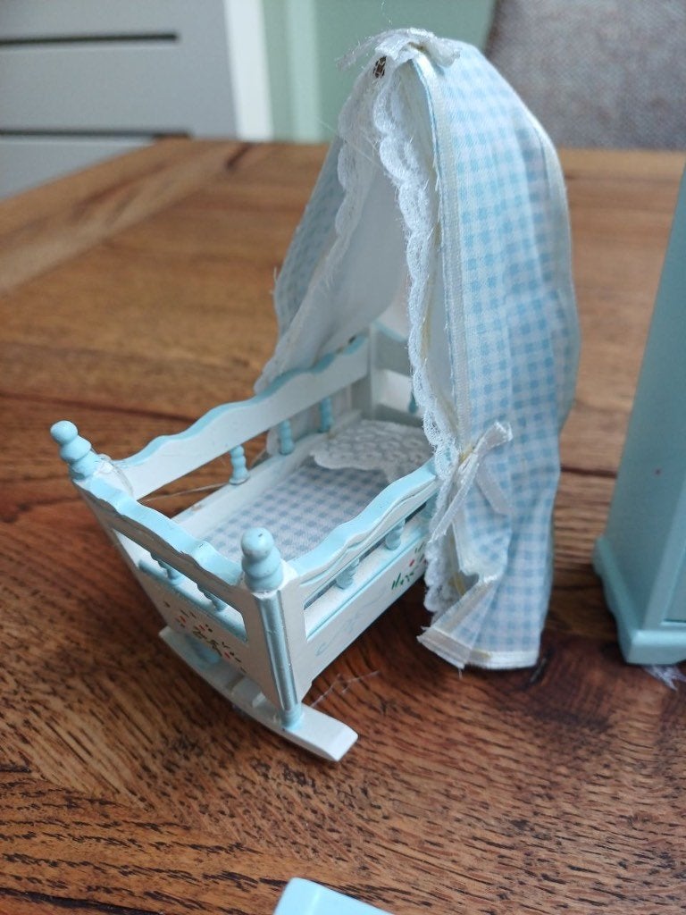 Poppenhuismeubels babykamer 1:12, Poppenhuis, -, -, Ophalen of Verzenden