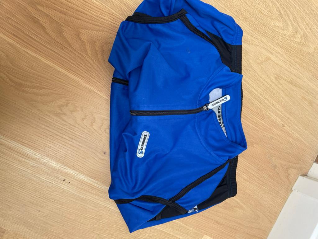 Fietskleding; singlet polo overschoen salopet handschoen, Gebruikt, Heren, Ophalen of Verzenden, L