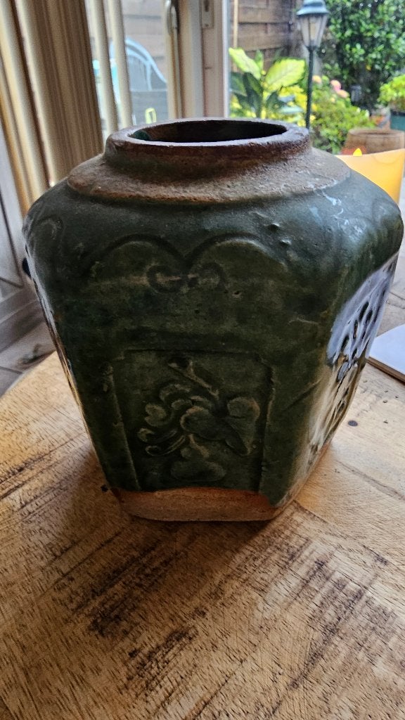 Gemberpot Zeshoekig, Antiek en Kunst, Antiek | Keramiek en Aardewerk, Ophalen