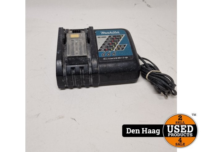 Makita DC18RC  Acculader | Inc garantie, Makita, Zo goed als nieuw, Support@makita.com, Makita Corporation, 3-11-8, Sumiyoshi-cho, 
Anjo, Aichi 446-8502
Japan