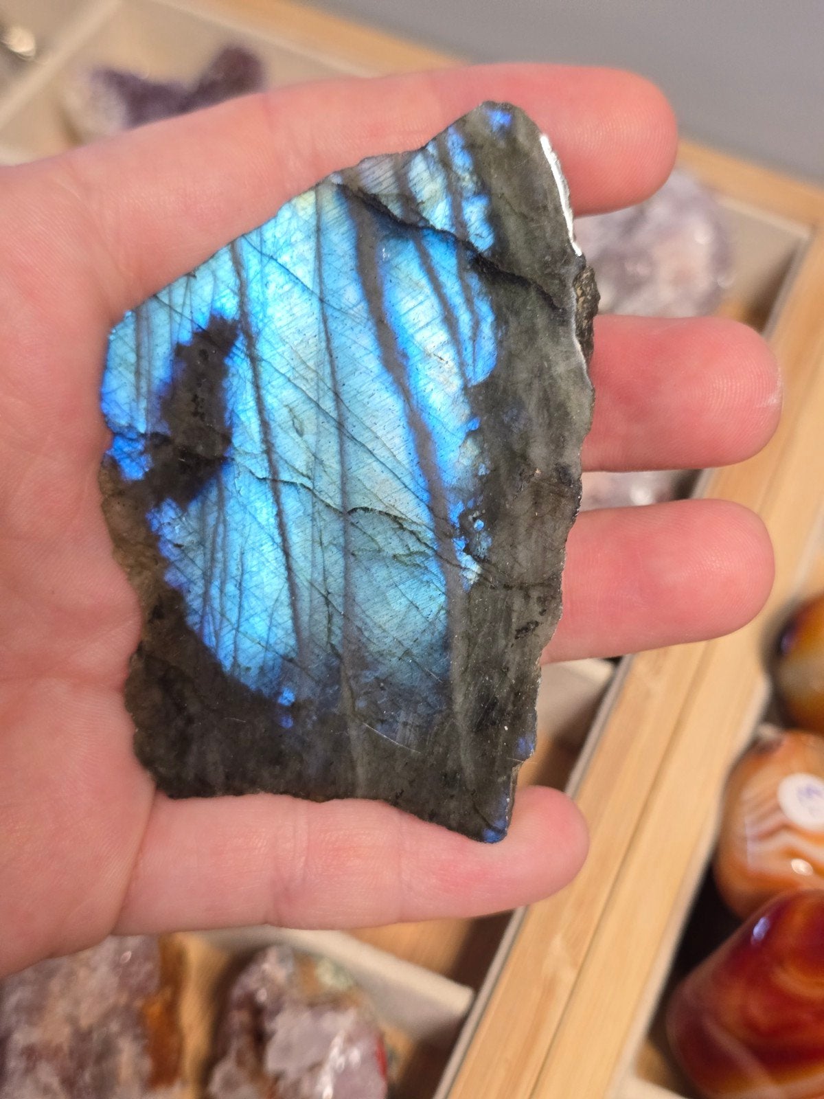 Labradoriet plakje, Ophalen of Verzenden, Mineraal
