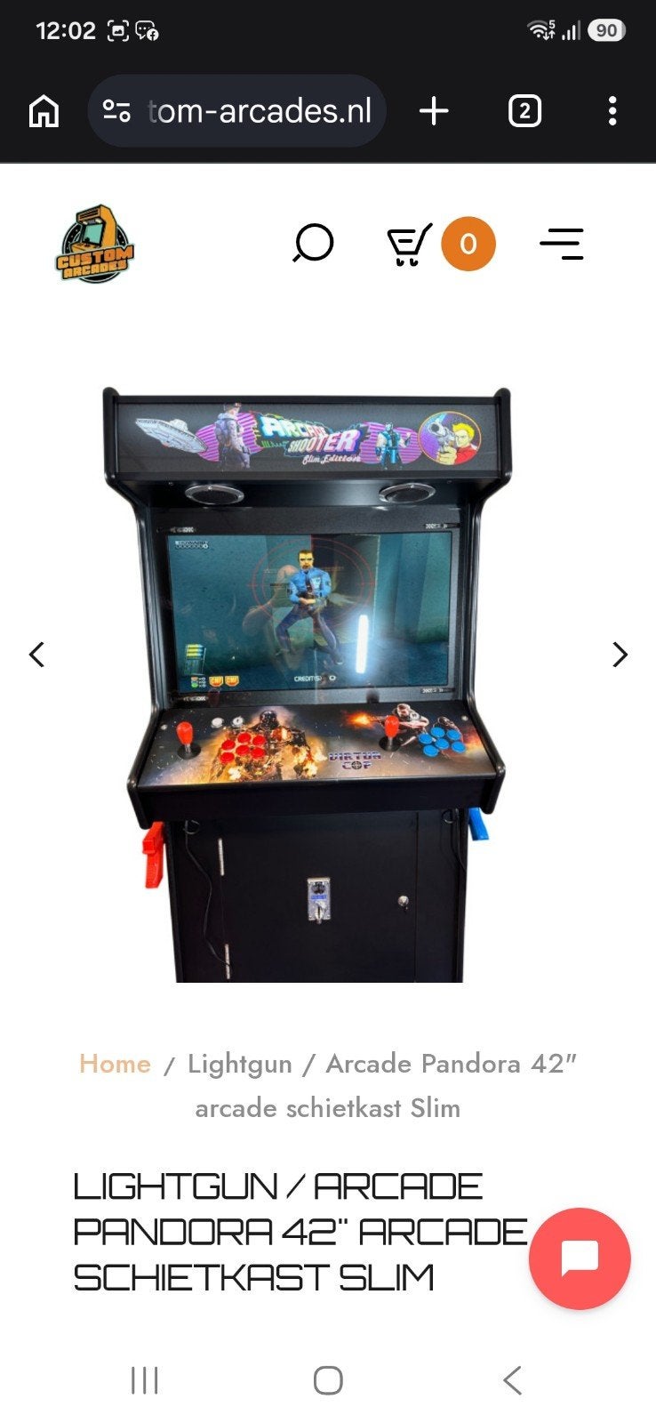 42” LIGHT GUN / ARCADE KAST MET PANDORA
42” 
42” LIGHT GUN, Ophalen, Nieuw