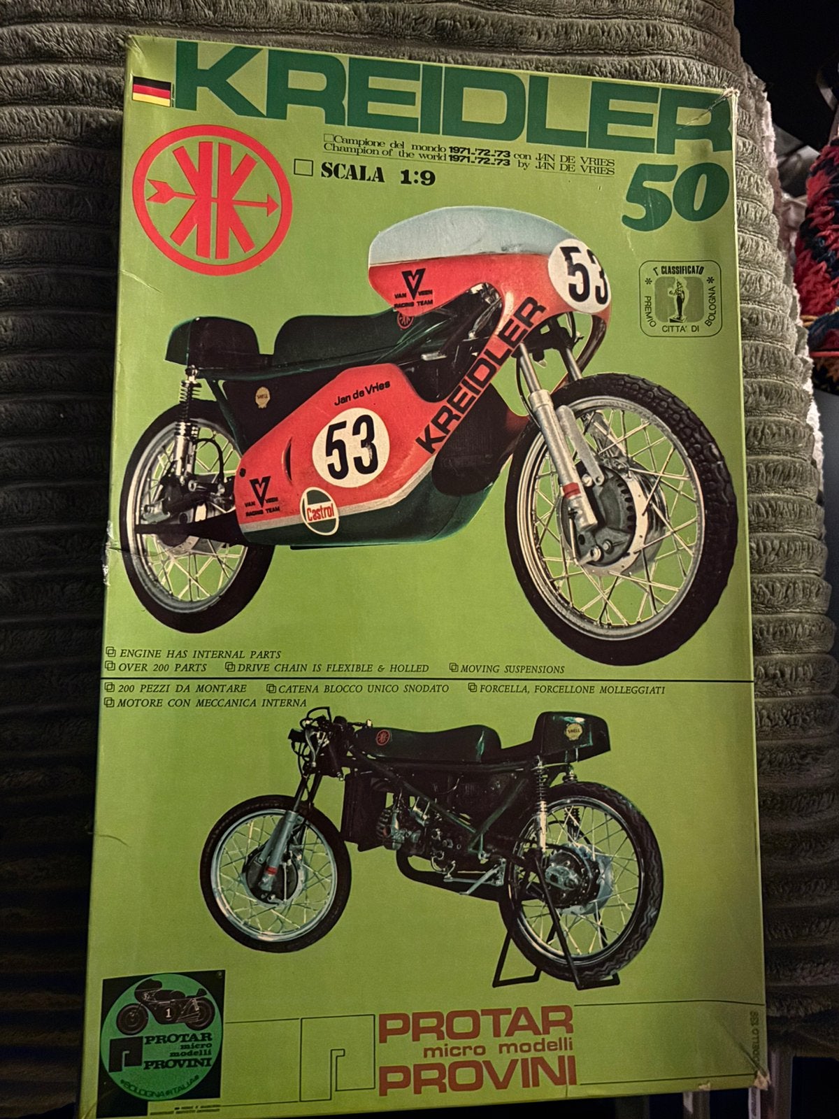 KREIDLER VAN VEEN 1/9 PROTAR MODELBOUW PROVINI JAN DE VRIES, Ophalen of Verzenden, Zo goed als nieuw, 1:9 t/m 1:12, Motor