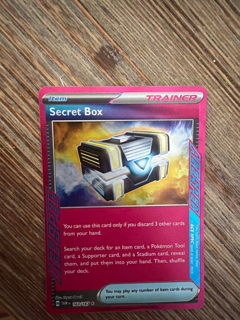 Zeldzame Secret Box Trainer Pokémonkaart (163/167), Ophalen of Verzenden, Nieuw, Losse kaart