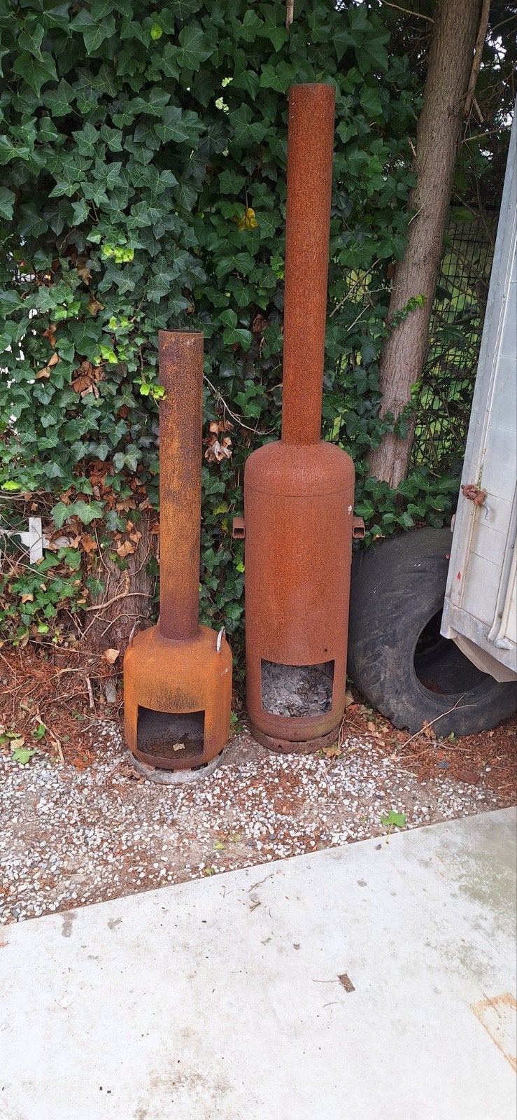 Tuinkachel van gasfles - 2 modellen, Ophalen, Gebruikt