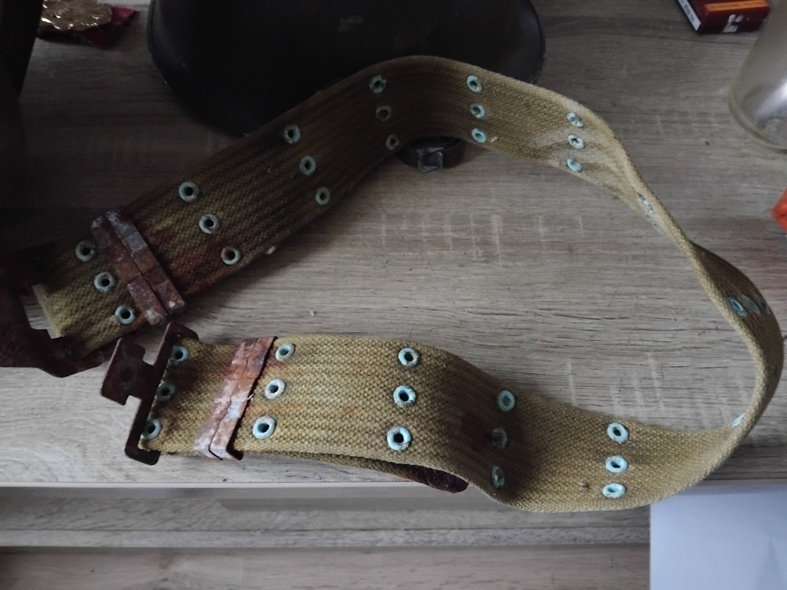 Vintage Militair Webbing Riem - Groen, Ophalen, Landmacht, Nederland