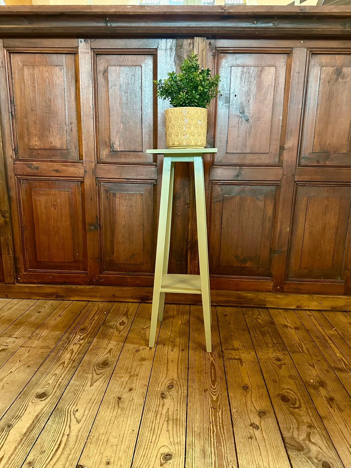 Houten plantenstandaard - Lichtgroen, Ophalen, Groen, Hout, Gebruikt