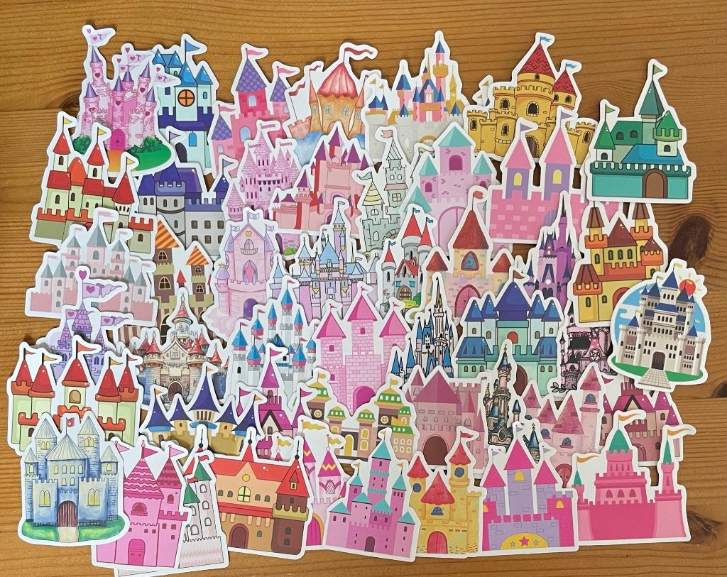 Disney prinsessen kastelen stickers, Verzenden, Nieuw, Meerdere stickers
