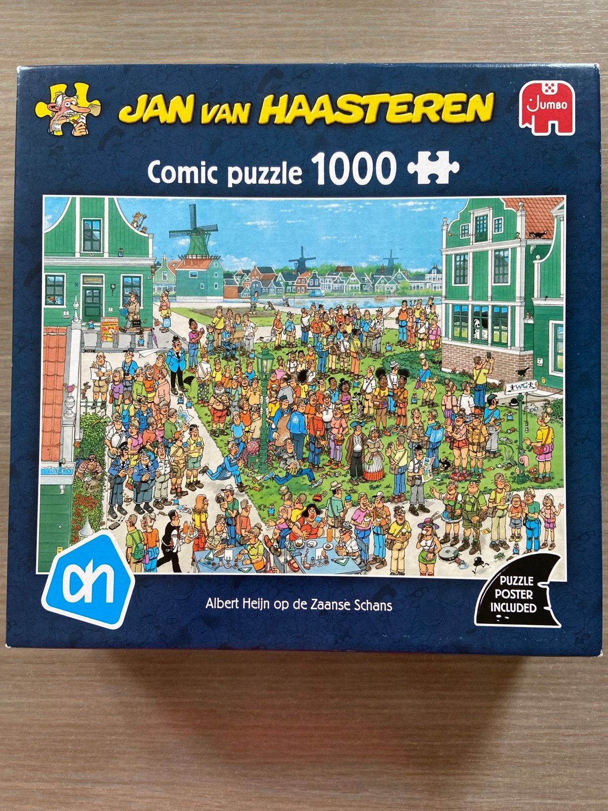 Jan van Haasteren Comic Puzzel 1000 stukjes - Zaanse Schans, Een of twee spelers, Ophalen, Zo goed als nieuw
