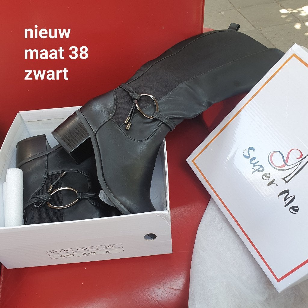 Laarzen, Hoge laarzen, Zwart, Nieuw, Ophalen of Verzenden