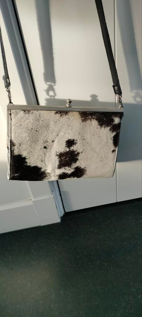 Lederen koeien print tas nieuw, Ophalen of Verzenden, Nieuw, Zwart, Schoudertasje