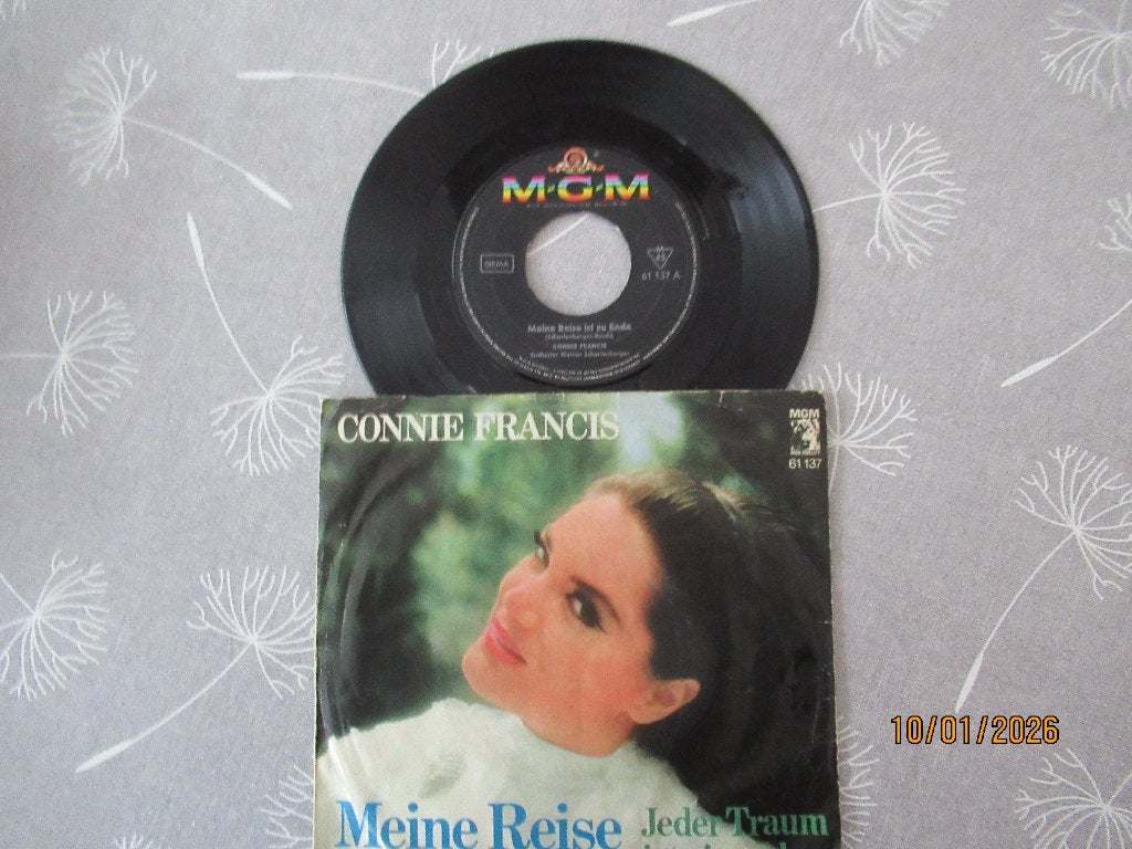 Connie Francis    Meine reise ist zu Ende, Gebruikt, Originele persing, 7 inch, Ophalen of Verzenden