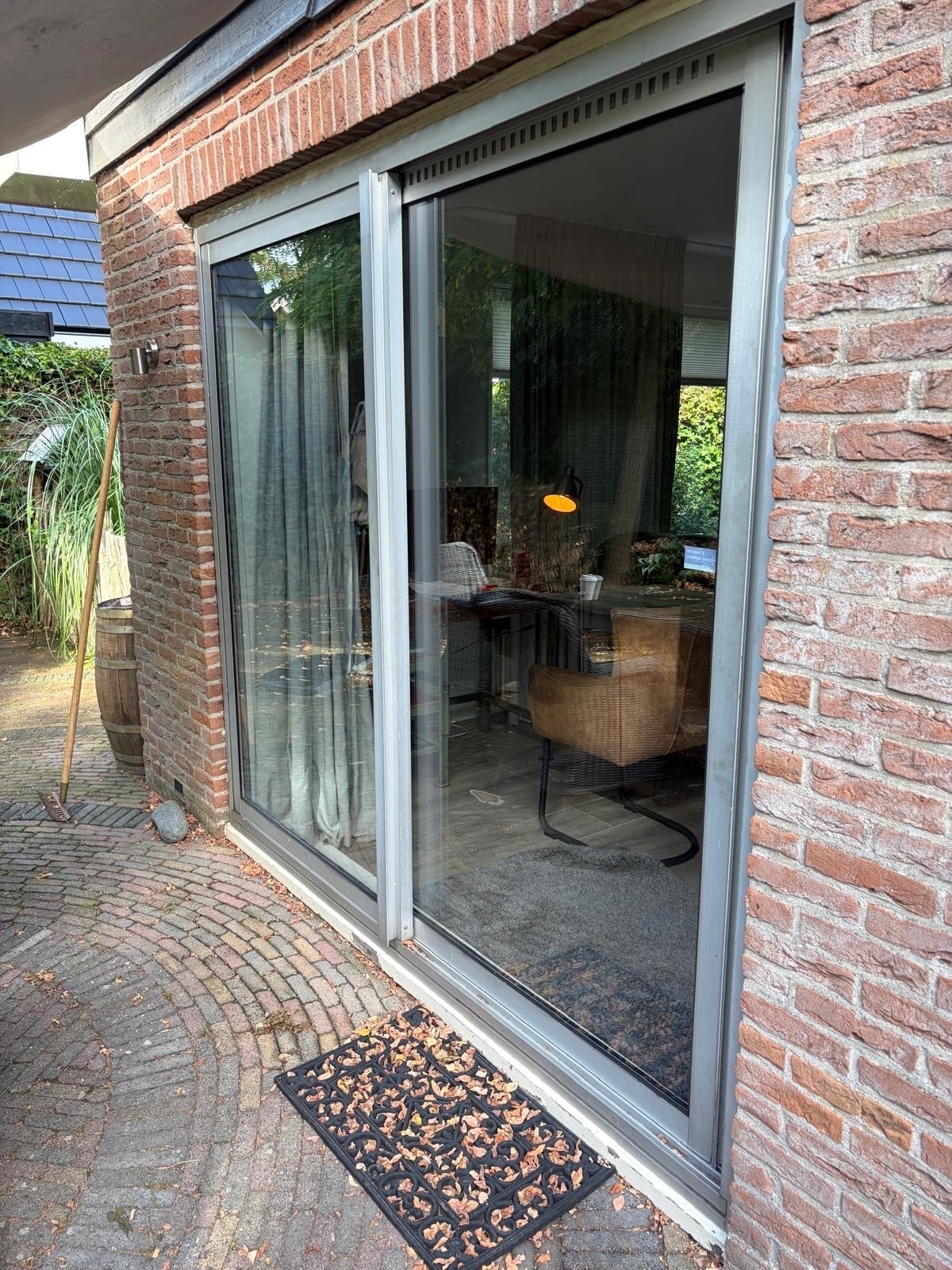 Aluminium schuifpui - 223,50 x 243,00 cm, Ophalen, Schuifdeur, Metaal, 120 cm of meer