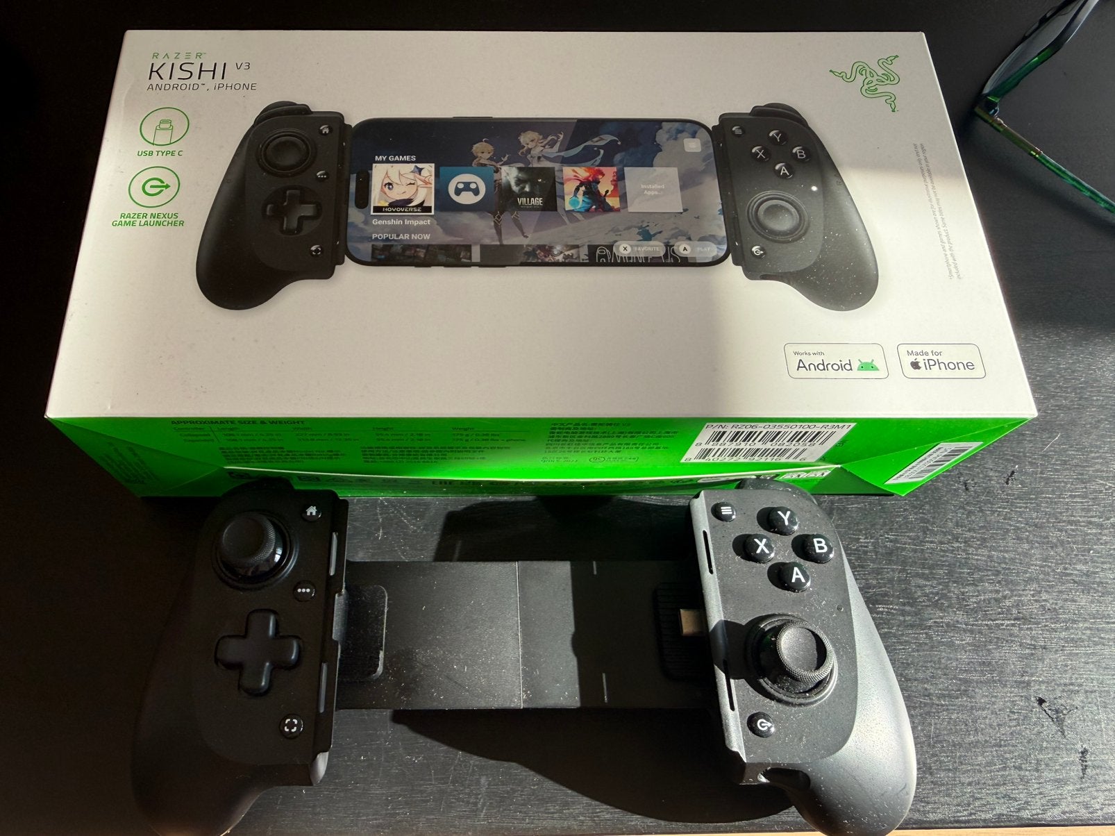 Razer Kishi V3 IOS& Android. OPHALEN.