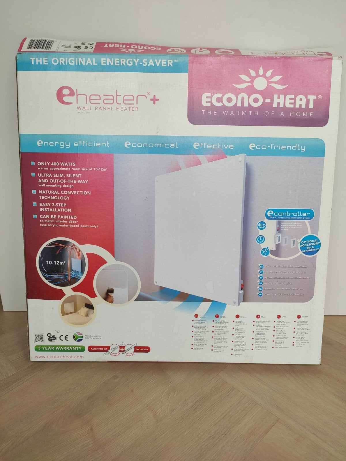 Econo-Heat Eheater/warmtepaneel/infraroodpaneel 400 Watt, 30 tot 80 cm, Overige typen, Nieuw, Ophalen of Verzenden