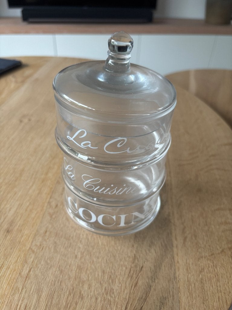 Riviera Maison Voorraadpot Klein - La Cucina, Ophalen, Glas, Zo goed als nieuw, Voorraadpot