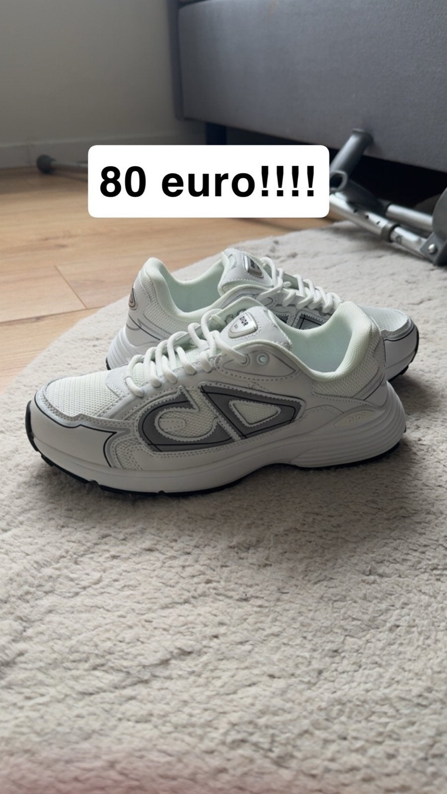Witte sneakers met grijze details, Ophalen of Verzenden, Nieuw, Wit, Sneakers of Gympen