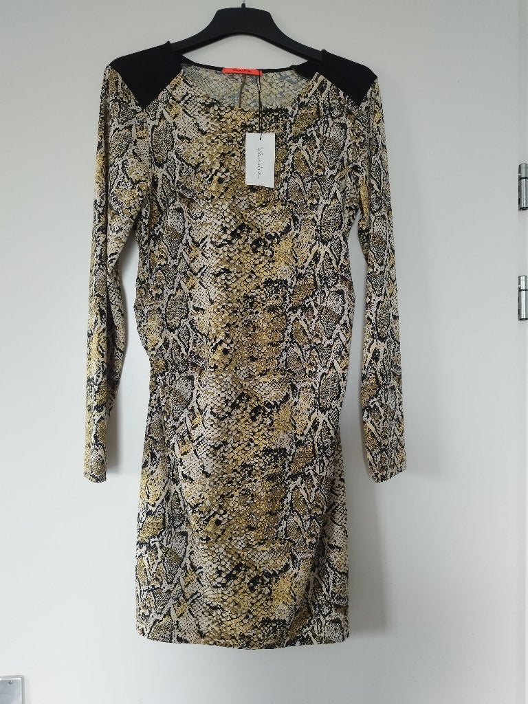 Jurk dress feestjurk vanilia, Vanilia, Zwart, Maat 42/44 (L), Nieuw