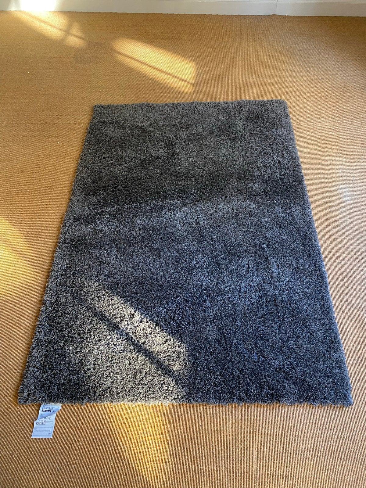 IKEA VINDEBÄK Vloerkleed - Grijs, 133x195 cm, Ophalen, 100 tot 150 cm, Zo goed als nieuw, 150 tot 200 cm