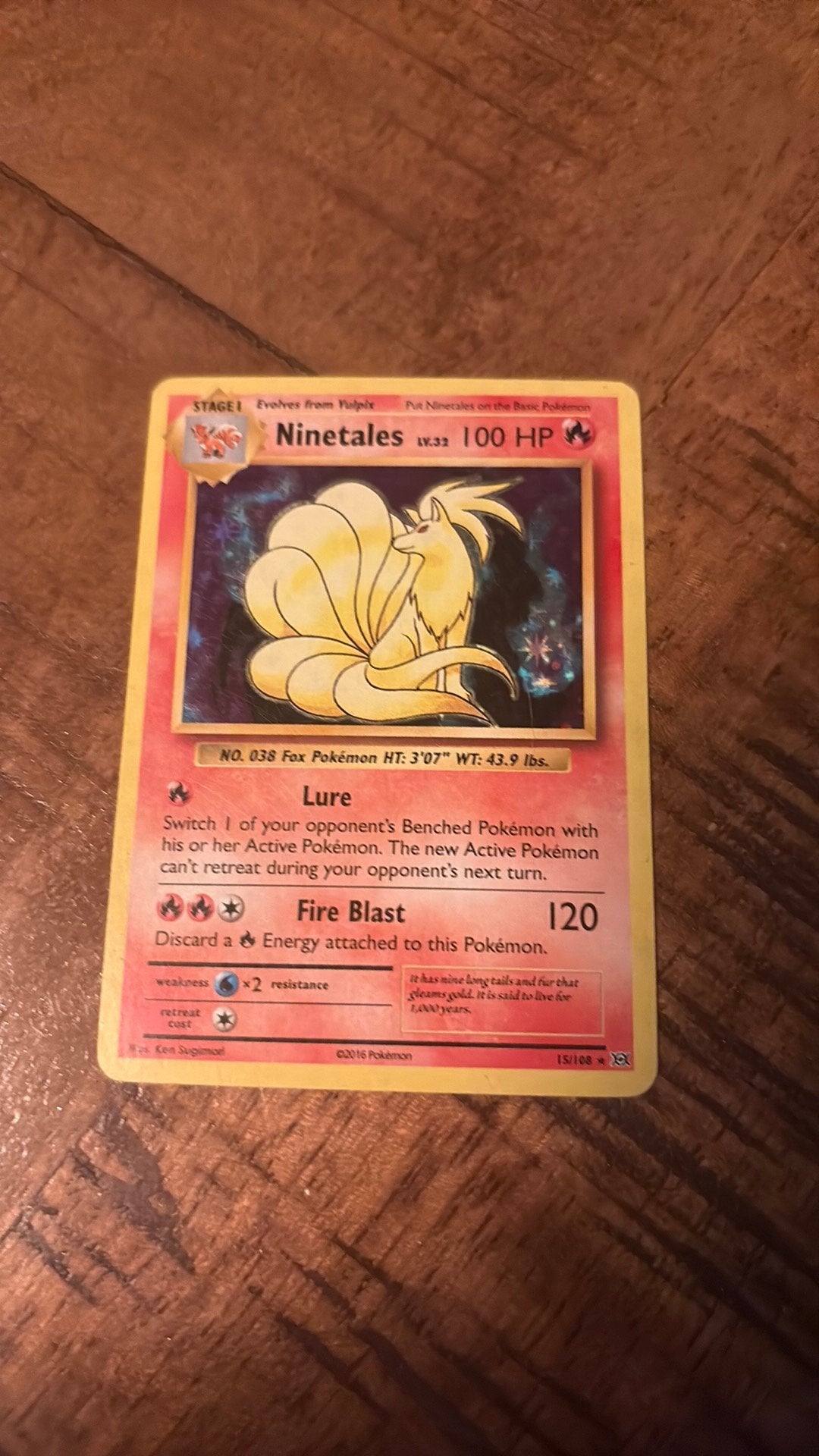 Ninetales pokemon kaart, Ophalen of Verzenden, Zo goed als nieuw