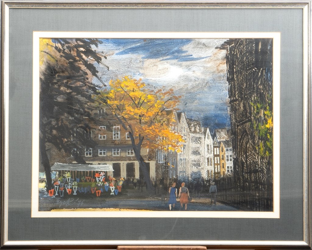 Origineel werk Charles Eyck (1897-1983) – Gemengde techniek, Antiek en Kunst, Gesigneerd, Papier/karton, Ophalen of Verzenden