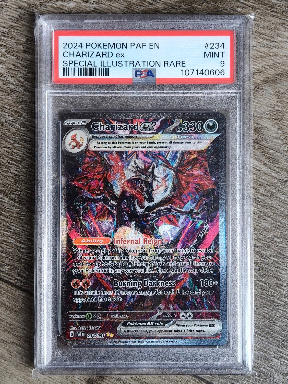 Charizard ex 234 PSA 9, Ophalen of Verzenden, Zo goed als nieuw