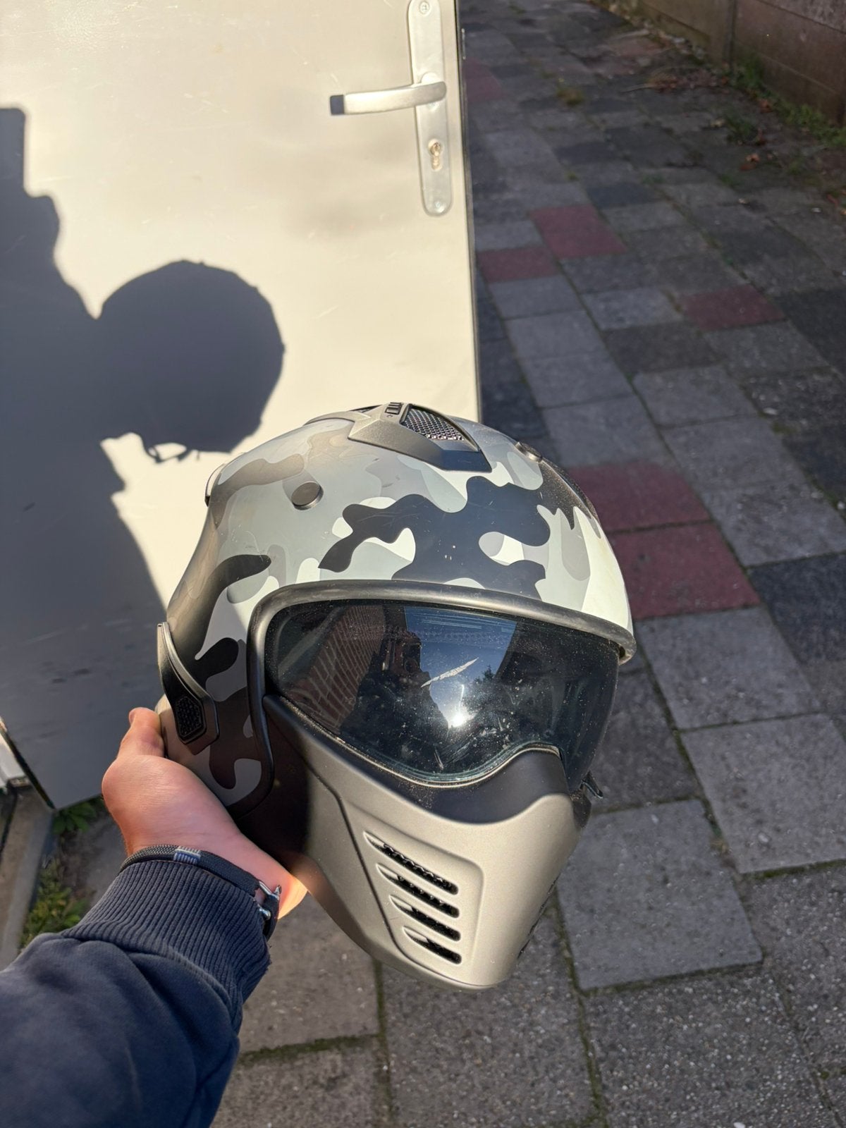 Vito helm M grey camo print, Ophalen of Verzenden, Tweedehands, Offroadhelm, Overige merken