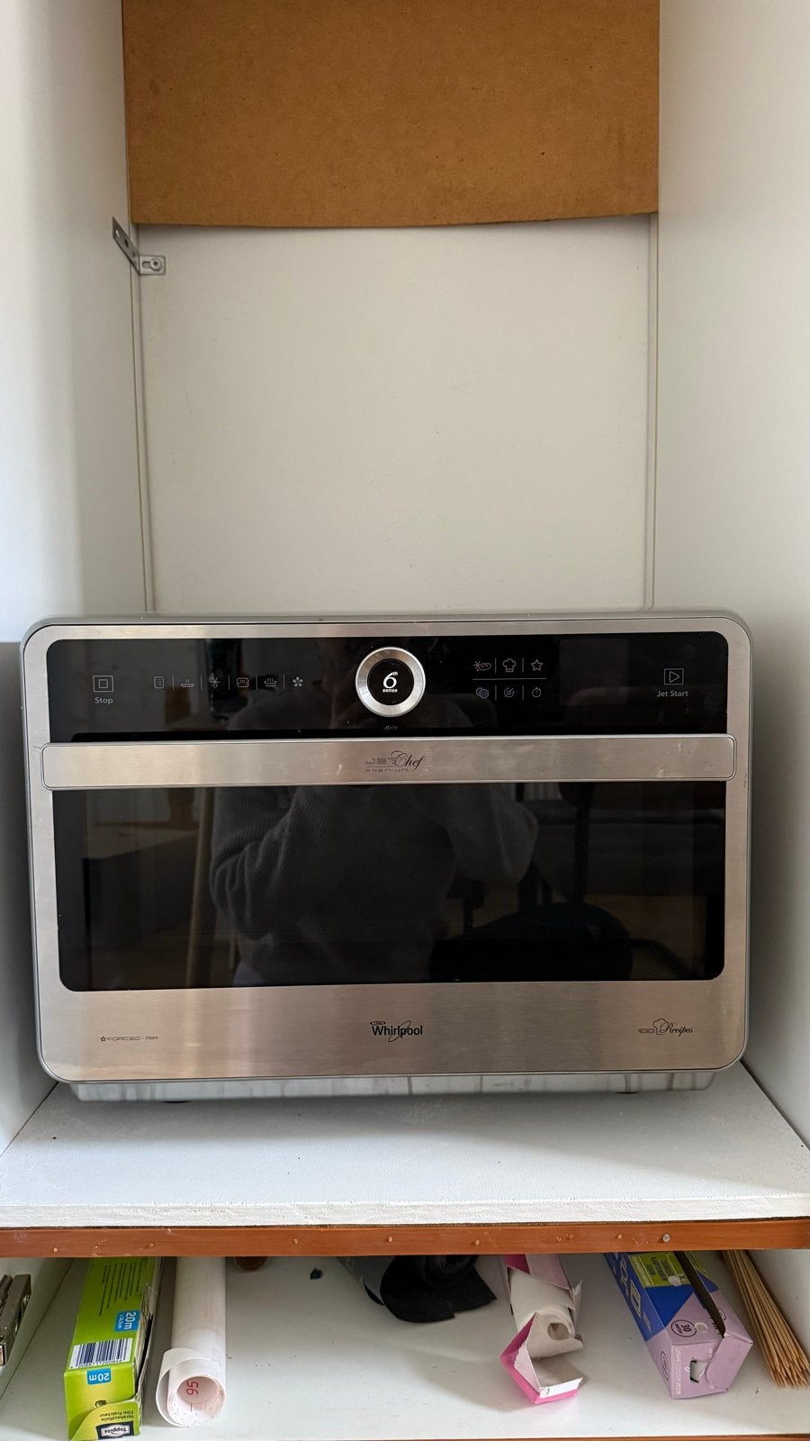 Whirlpool Combimagnetron / oven, Witgoed en Apparatuur, Ophalen, Combimagnetron, Grill, Zo goed als nieuw