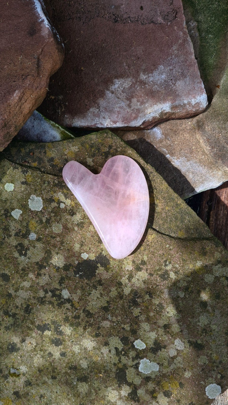 Rozenkwarts Gua Sha Steen - Hartvormig, Ophalen of Verzenden, Nieuw, Overige typen